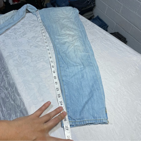 7 for All Mankind Lightweight Jeans LowRise Light Wash Josefina Skinny Boyfriend - Picture 9 of 15